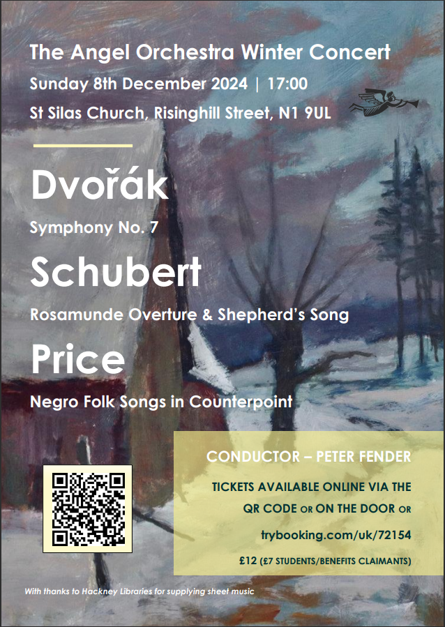 Dvorak: Symphony no. 7, Schubert: Rosamunde Overture & Shepherd’s Song, Florence Price: Negro Folk Songs in Counterpoint