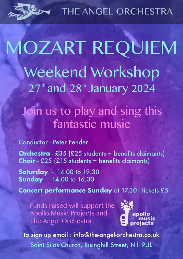 Fundraising Weekend Workshop - Mozart Requiem - Orchestra and Choir